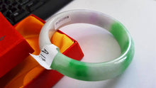 Load image into Gallery viewer, 10% OFF- 56/57/58mm Certified Natural 3 Color Jadeite Emerald A*Jade HandCarved Bangle A181