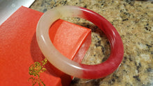 Load image into Gallery viewer, 10% OFF- 58/59/60mm Certified Natural Red Xiu Emerald A*Jade HandCarved Bangle U137