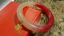 Load image into Gallery viewer, 10% OFF- 58/59/60mm Certified Natural Red Xiu Emerald A*Jade HandCarved Bangle U137