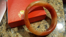 Load image into Gallery viewer, 10% OFF- 61/62/63mm Certified Natural Red Yellow Jadeite Emerald A*Jade HandCarved Bangle U138