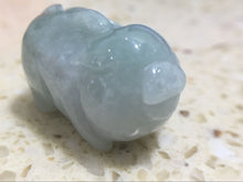 Load image into Gallery viewer, 10% OFF- Certified Natural Icy Jadeite Emerald A*Jade HandCarved Piggy 小猪 Pendant 2518
