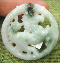 Load image into Gallery viewer, 10% OFF- Certified Natural Jadeite Emerald A*Jade HandCarved Hollow Out Horse Pendant 5752