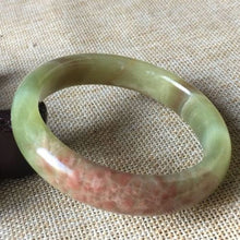 Load image into Gallery viewer, 10% OFF- 57/58/59mm Certified Natural Color Jadeite Emerald A*Jade HandCarved Bangle A335