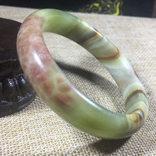 Load image into Gallery viewer, 10% OFF- 56/57/58mm Certified Natural Color Jadeite Emerald A*Jade HandCarved Bangle A202