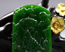 Load image into Gallery viewer, 10% OFF- Certified Natural Jadeite Emerald A*Jade HandCarved Tiger Pendant