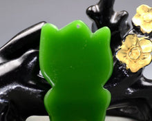 Load image into Gallery viewer, 10% OFF- Certified Natural Jadeite Emerald A*Jade HandCarved Kitten Pendant