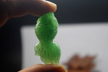 Load image into Gallery viewer, 10% OFF- Certified Natural Jadeite Emerald A*Jade HandCarved Gold Fish Pendant XB-281