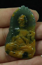 Load image into Gallery viewer, 10% OFF- Certified Natural Oily Jadeite Emerald A*Jade HandCarved Pendant Buddha Meditation 佛之冥想 B637E