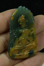 Load image into Gallery viewer, 10% OFF- Certified Natural Oily Jadeite Emerald A*Jade HandCarved Pendant Buddha Meditation 佛之冥想 B637E