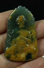 Load image into Gallery viewer, 10% OFF- Certified Natural Oily Jadeite Emerald A*Jade HandCarved Pendant Buddha Meditation 佛之冥想 B637E