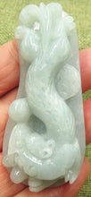 Load image into Gallery viewer, 10% OFF- Certified Natural Icy Jadeite Emerald A*Jade HandCarved Dragon Ruyi Coin Pendant 7138