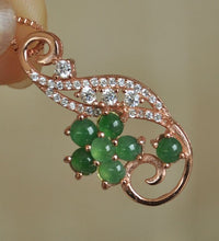 Load image into Gallery viewer, 10% OFF- Certified Natural Jadeite Emerald A*Jade HandCarved Pendant~ 925 Silver