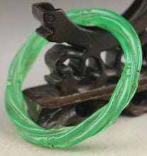 Load image into Gallery viewer, 10% OFF- 63/64/65mm Certified China Natural Green Jadeite Emerald A*Jade HandCaved Lucky Bangle NO.G366