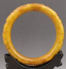 Load image into Gallery viewer, 10% OFF- 59/60/61mm Certified Natural Jadeite Emerald A*Jade HandCarved Dragon Bangle NO.G422