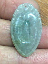 Load image into Gallery viewer, 10% OFF- Certified Natural Jadeite Emerald A*Jade HandCarved Dragon Pendant 2284