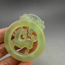 Load image into Gallery viewer, 10% OFF- Certified Natural Jadeite Emerald A*Jade HandCarved Hongshan Culture Horse Pendant A169