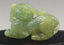 Load image into Gallery viewer, 10% OFF- Certified Natural Jadeite Emerald A*Jade HandCarved Dragon-Pixiu Pendant A88