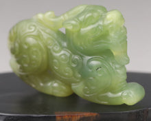 Load image into Gallery viewer, 10% OFF- Certified Natural Jadeite Emerald A*Jade HandCarved Dragon-Pixiu Pendant A88