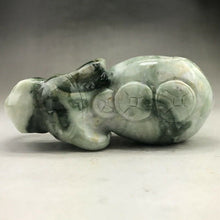 Load image into Gallery viewer, 5.78in L, 1.85 lbs-Chinese Genuine Natural Color Jade HandCarved Elephant Statue