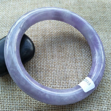 Load image into Gallery viewer, 10% OFF- 57/58/59mm Certified Natural Lavender Jadeite Emerald A*Jade HandCarved Bangle H515