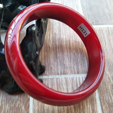 Load image into Gallery viewer, 10% OFF- 58/59/60mm Certified Natural Red Jadeite Emerald A*Jade HandCarved Bangle H131