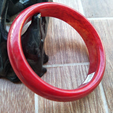 Load image into Gallery viewer, 10% OFF- 57/58/59mm Certified Natural Red Jadeite Emerald A*Jade HandCarved Bangle H132