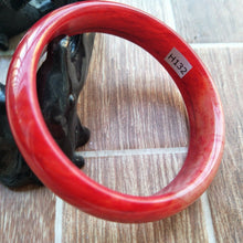 Load image into Gallery viewer, 10% OFF- 57/58/59mm Certified Natural Red Jadeite Emerald A*Jade HandCarved Bangle H132