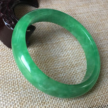 Load image into Gallery viewer, 10% OFF- 56/57/58mm Certified Natural Jadeite Emerald A*Jade HandCarved Bangle G010