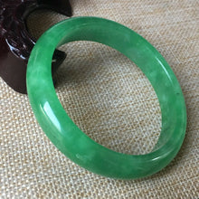 Load image into Gallery viewer, 10% OFF- 56/57/58mm Certified Natural Jadeite Emerald A*Jade HandCarved Bangle G010