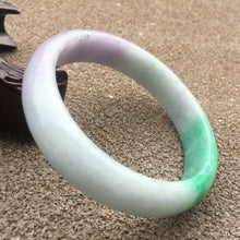 Load image into Gallery viewer, 10% OFF- 57/58/59mm Certified Natural 3 Color Jadeite Emerald A*Jade HandCarved Bangle x2431