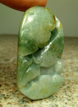 Load image into Gallery viewer, 10% OFF- Certified Natural Jadeite Emerald A*Jade HandCarved Gold Fish Ruyi Pendant 0024
