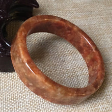 Load image into Gallery viewer, 10% OFF- 56/57/58mm Certified Natural Yellow Red Jadeite Emerald A*Jade HandCarved Bangle B123