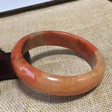 Load image into Gallery viewer, 10% OFF- 61/62/63mm Certified Natural Yellow Red Jadeite Emerald A*Jade HandCarved Bangle L075