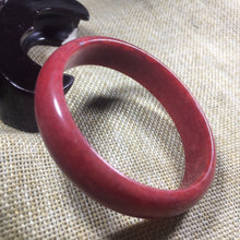 Load image into Gallery viewer, 10% OFF- 57/58/59mm Certified Natural Red Jadeite Emerald A*Jade HandCarved Bangle L008