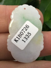Load image into Gallery viewer, 10% OFF- Certified Natural Oily Light Green Jadeite Emerald A*Jade HandCarved Dog Pendant 1335