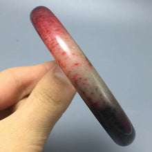 Load image into Gallery viewer, 10% OFF- 55/56/57mm Certified Natural Red Jadeite Emerald A*Jade HandCarved Bangle A28