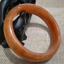 Load image into Gallery viewer, 10% OFF- 56/57/58mm Certified Natural Yellow Red Jadeite Emerald A*Jade HandCarved Bangle X250