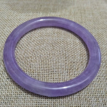 Load image into Gallery viewer, 10% OFF- 58/59/60mm Certified Natural Lavender Jadeite Emerald A*Jade HandCarved Bangle H507