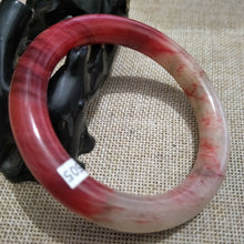 Load image into Gallery viewer, 10% OFF- 5758/59mm Certified Natural Red Jadeite Emerald A*Jade HandCarved Bangle H505