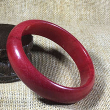 Load image into Gallery viewer, 10% OFF- 57/58/59mm Certified Natural Red Jadeite Emerald A*Jade HandCarved Bangle L101
