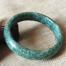 Load image into Gallery viewer, 10% OFF- 55/56/57mm Certified Natural Oily Green Jadeite Emerald A*Jade HandCarved Bangle A480