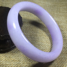 Load image into Gallery viewer, 10% OFF- 56/57/58mm Certified Natural Lavender Jadeite Emerald A*Jade HandCarved Bangle A161