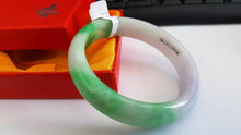 Load image into Gallery viewer, 10% OFF- 56/57/58mm Certified Natural 3 Color Jadeite Emerald A*Jade HandCarved Bangle A181