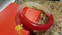 Load image into Gallery viewer, 10% OFF- 58/59/60mm Certified Natural Red Xiu Emerald A*Jade HandCarved Bangle U137