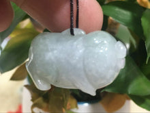 Load image into Gallery viewer, 10% OFF- Certified Natural Icy Jadeite Emerald A*Jade HandCarved Piggy 小猪 Pendant 2518