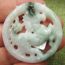 Load image into Gallery viewer, 10% OFF- Certified Natural Jadeite Emerald A*Jade HandCarved Hollow Out Horse Pendant 5752