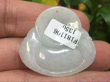 Load image into Gallery viewer, 10% OFF- Certified Natural Icy Jadeite Emerald A*Jade HandCarved Pendant Happy Buddha God 开心佛公1365