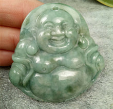 Load image into Gallery viewer, 10% OFF- Certified Natural Jadeite Emerald A*Jade HandCarved Buddha Pendant 0220