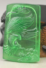 Load image into Gallery viewer, 10% OFF- Certified Natural Jadeite Emerald A*Jade HandCarved Eagle Pendant A1940