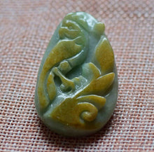 Load image into Gallery viewer, 10% OFF- Certified Natural Jadeite Emerald A*Jade HandCarved Green Yellow Red Pendant Porrot Phoenix 英明神武 457